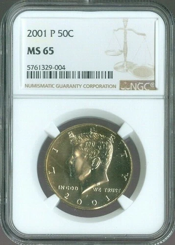 2001-P KENNEDY HALF DOLLAR NGC MS-65 QUALITY✔️