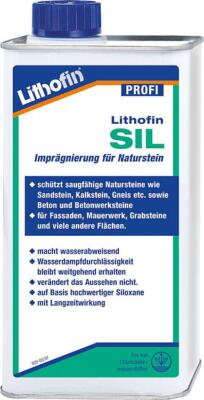 LITHOFIN SIL Siloxan-Imprägnierung, Schutzimprägnierun für Stein, 1L Flasche
