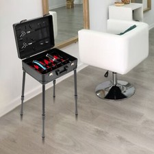 Barber Stylist Suitcase Carrying Case Box with Stand Mobile Barber Station Case