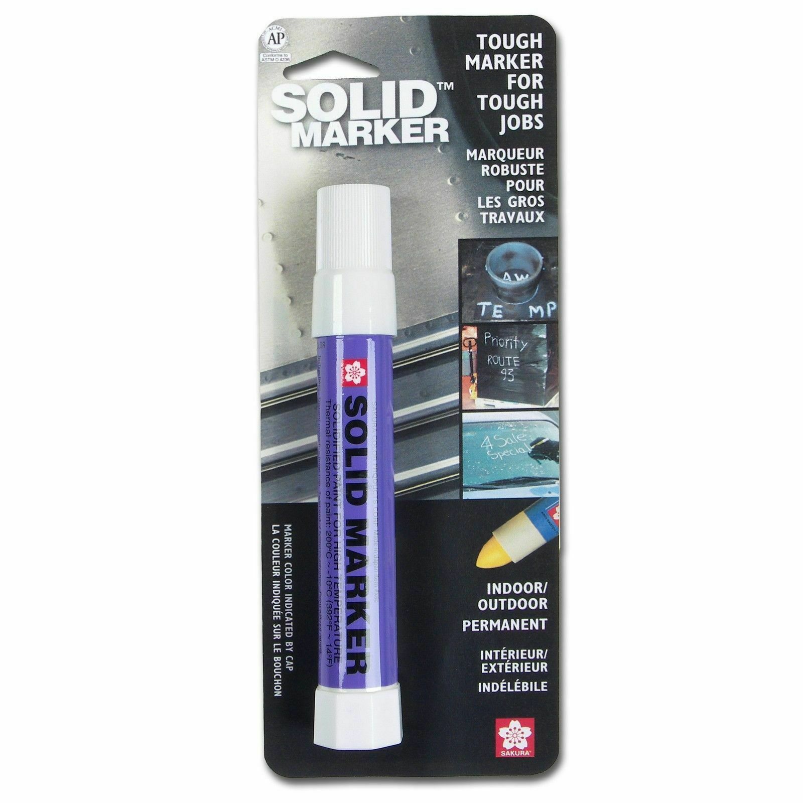 46580 Sakura Solidified Solid Paint Marker, White, Bullet Ti