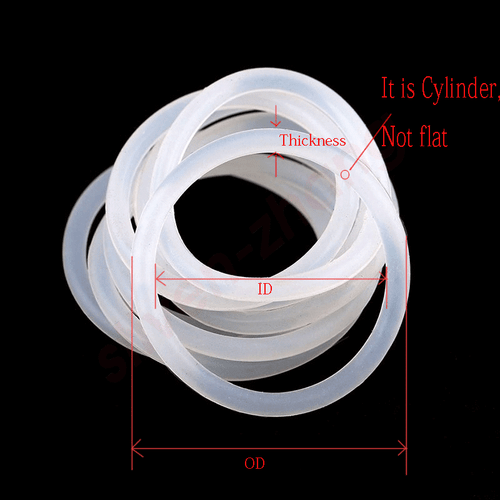 Lots 3mm to 50mm High Temp resistant silicone rubber seal gaskets ring washers - Picture 3 of 6