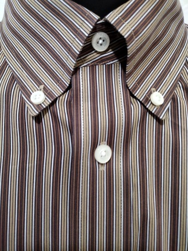 Daniel Cremieux Dress Striped Men's Long Sleeve Button Up Shirt Size L Pre-Owned - Picture 4 of 17