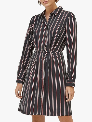 Warehouse 12 Honey Stripe Shirt Dress 