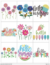 SUMMER COLLECTION EMBROIDERY MACHINE DESIGNS COLLECTION PES HUS JEF DST USB