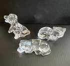 Lot of 3 princess house Animal Figurines Set - Dog sitting,dog laying down& Cat — photo 1