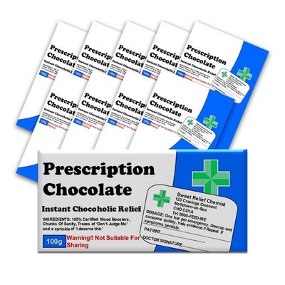 10 x Rezept Schokoriegel Verpackung Neuheit lustiges Geschenk Geschenk Wichtel