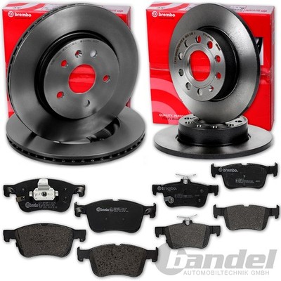 brembo BREMSSCHEIBEN + BELÄGE VORNE + HINTEN passend für FORD KUGA 3 III MK3