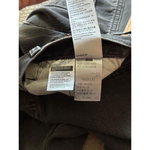 Levi's 501 Mens Jeans Black Wash Straight Leg Denim Pants Raw Hem Size 32 NWT - Picture 4 of 10