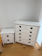 Habitat Mia Heart Chest Of Draws And Bedside Draw White