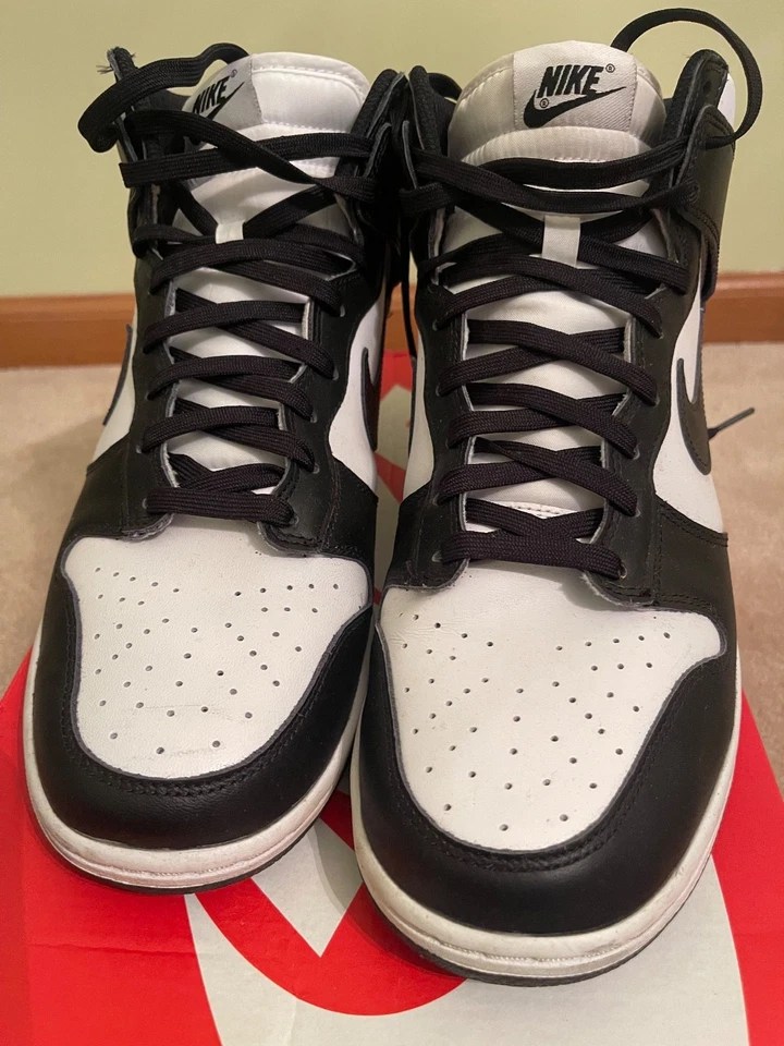 Nike Dunks High Retro “Pandas” Black White Men’s Sz 10.5 DD1399-105 w/OG Box - Image 3 of 4