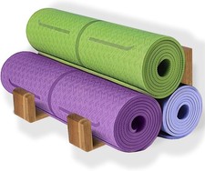 Yoga Mat Holder Wall Mount Yoga Mat Storage Rack,Wall Shelf Organizer, Foam Roll