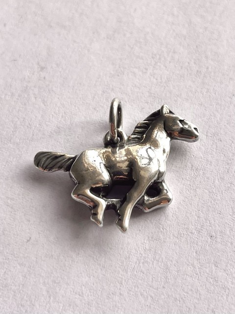 James Avery Running Horse Charm on Medium Twist Charm Necklace