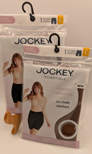 Jockey Womens Ultralight Smoothing No Chafe Slipshort Size L Brown 2 Pair