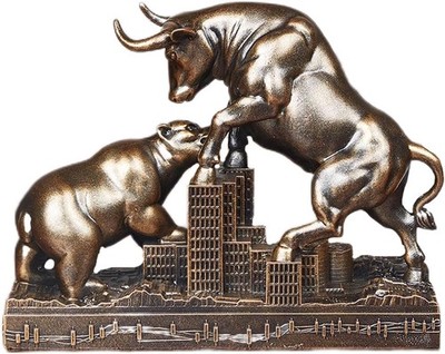 Cutfouwe Wall Street Bulle Und Bär Figuren Harz Statue- deko Figur FüR buro d