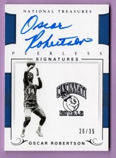 2017-18 PANINI NATIONAL TREASURES PEERLESS SIGNATURES OSCAR ROBERTSON #D 26/35