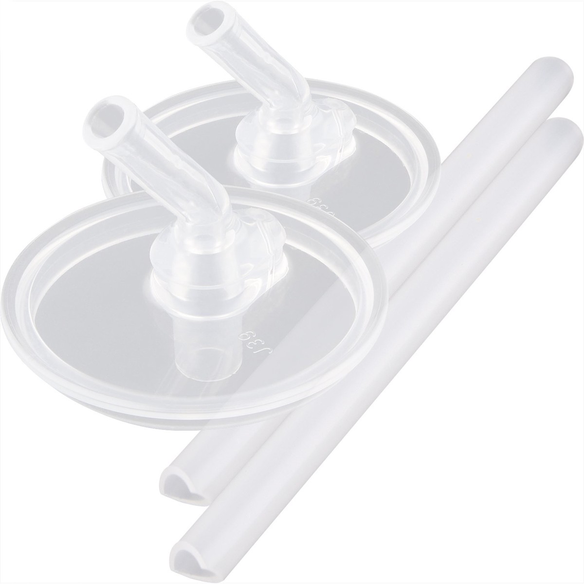 Foogo 10 Oz. Bottle Replacement Straw Set 2-pack - Clear