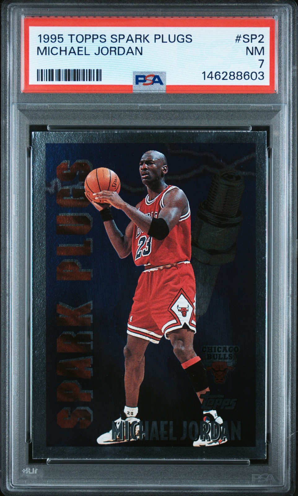 1995 TOPPS SPARK PLUGS #SP2 MICHAEL JORDAN PSA 7