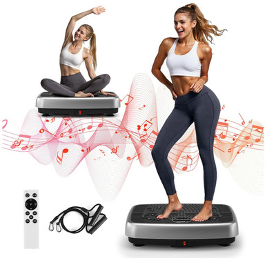 Vibrationsplatte MOSUNY Doppelmotor 450 Pfund Ganzkörpertraining Massagegerät