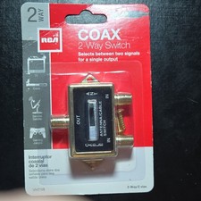 RCA Coax 2-Way Switch Antenna/Cable Splitter VH71R Coaxial satellite gaming tv