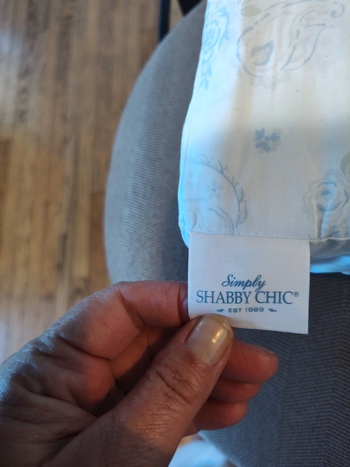 Juego de sábanas dobles Rachel Ashwell Simply Shabby Chic azul cachemir - granja Foto 3 de 4