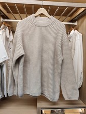 H&M JUMPER SWEATER OVERSIZED SIZE SMALL NEUTRAL WOOL CASHMERE CHUNKY KNIT WOMENS