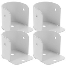 4pcs Closet Rod Socket Shower Curtain Rod Bracket Iron U Shape Shelf Support