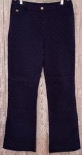 Vintage Y2K St. John Sport Pants Women's size 12 Dark Blue with SJ Letter Design