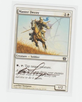 Magic the Gathering ~ Master Decoy ~ M/NM ~ 8th Ed. ~ Signed by Artist