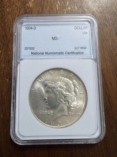 Beautiful High Grade 1934-D UNC Details Silver Peace Dollar Uncirculated