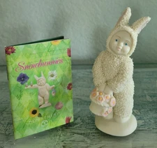 Dept 56 Snowbunnies Collections 2000 / 56.05725 "A BASKET OF CHEER" RETIRED NIB!