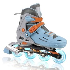 C SEVEN Kids Adjustable Wave Rider Inline Skates with Light Up Wheels