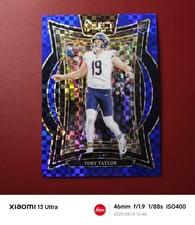 2024 Panini Select Football Blue Checkerboard Tory Taylor RC #185/249