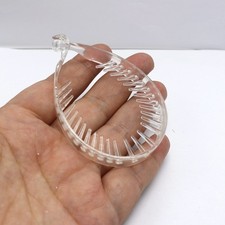 10 Pcs Clear Plastic Twisted Ponytail Clip Holder Hair Claw 82mm Bun Maker