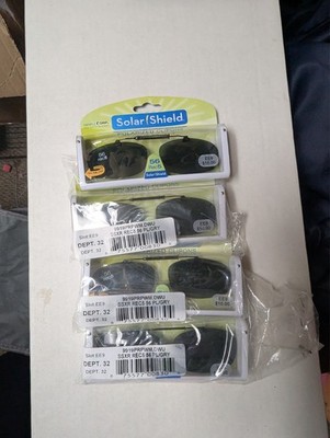 4 Pairs Solar Shield Polarized Clip On Sunglasses 56 Rec 5 Ultralight Gray Lens