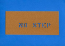 NO STEP stencil Boat Truck Jeep 3/4 inch letters