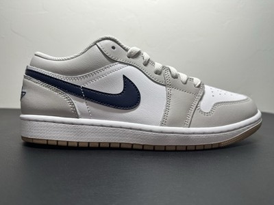 Nike Air Jordan 1 Low White Midnight Navy 553558-146 Men's Size