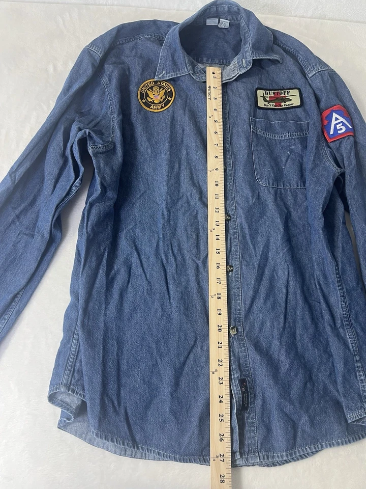 Camisa de manga larga Port Of Company para hombre con botones arriba/abajo ejército de Estados Unidos talla XL Foto 3 de 4