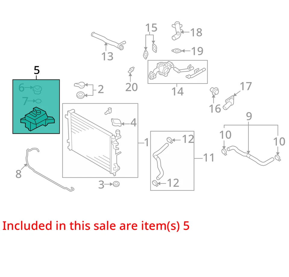 Kia Optima 2008 botella de desbordamiento de refrigerante fabricante de equipos originales 96 k millas - LKQ392394050 Foto 4 de 4
