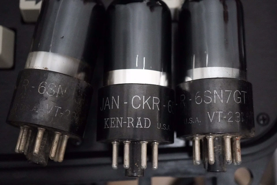 3 KEN-RAD CKR 6SN7 GT VT-231 1940s LEGENDARY BLACK BEAUTY MATCHED Free Return - Image 2 of 4