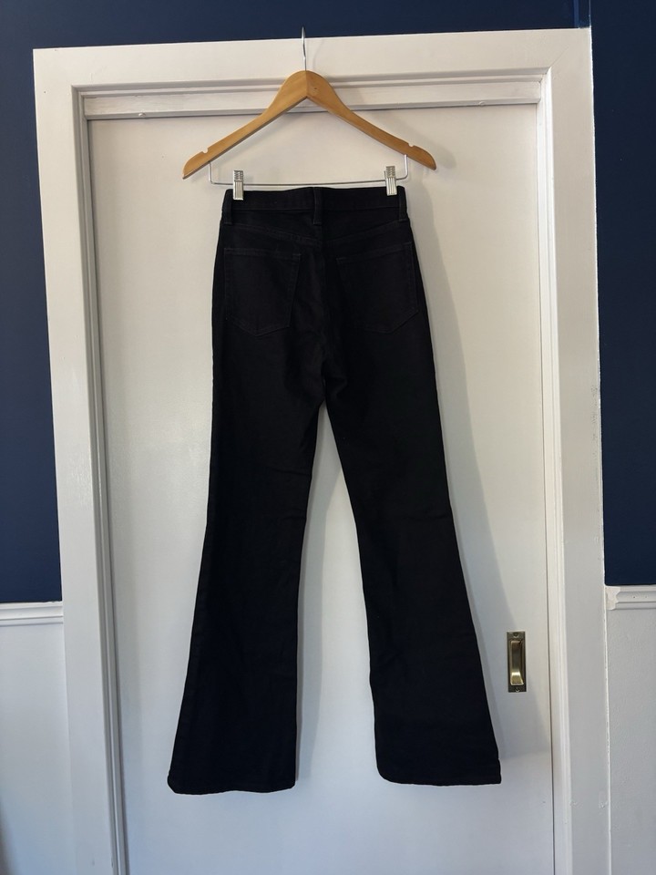 GAP Womens Denim '70s Flare Jeans Black Dark Wash Size 24 Regular