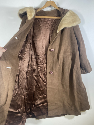 ジャケット・アウター Boudoir 50s- Brown Wool Swing Coat Vintage Rontex International for Eaton Brown Wool Swing Coat with