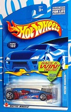 Hot Wheels 2002 Mainline Release 132 Vulture Roadster Blue w/ 5SPs