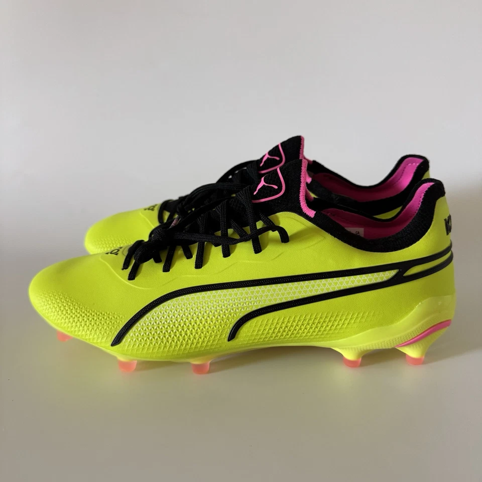 Puma Mens 8 KING ULTIMATE FG/AG Phenomenal Pack Lime Soccer Cleats 107563-06 - Image 4 of 4