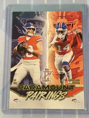 PP-3 Courtland Sutton / Bo Nix 2025 Topps Signature Class - Paramount Pairings