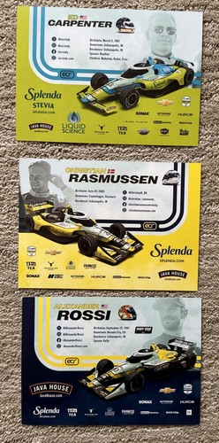Juego de 3 cartas Ed Carpenter Alex ROSSI Rasmussen 2025 INDYCAR ROAD AMERICA Indy - Imagen 5 de 8
