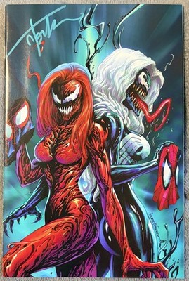 SIGNED W/ COA Tyler Kirkham Exclusive Virgin Variant Mary Jane & Black Cat #1
