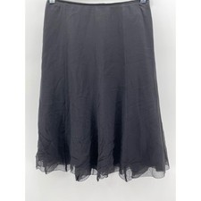 Vintage Silk Skirt Women Small Black Flowy Quiet Luxury Whimsigoth Chic Capsule