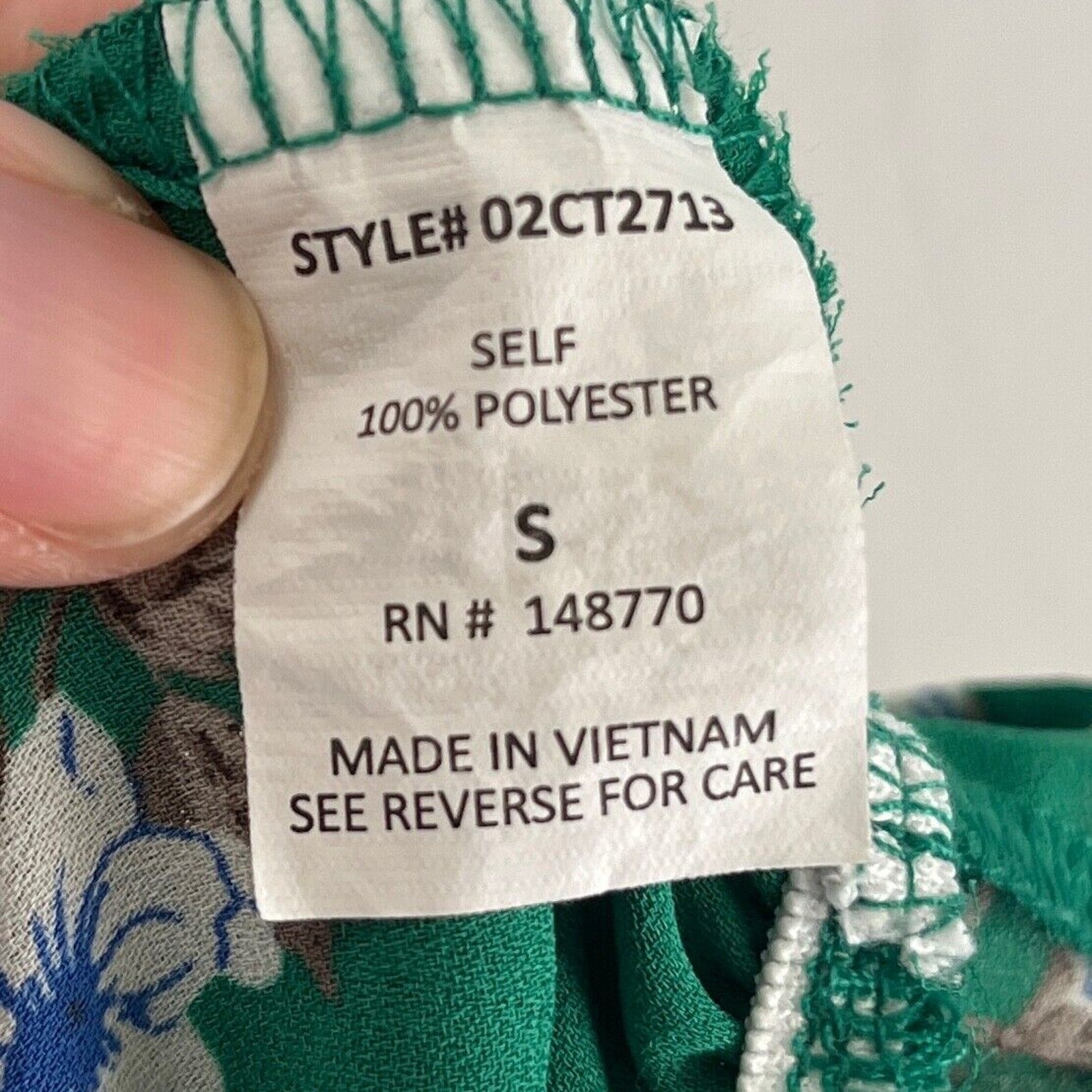 Sienna Sky Women's Peplum Top S Green Floral Print Tie Crop Ruffle 3/4 Sleeve