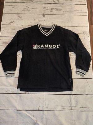 Vintage Kangol Sweatshirt Pullover Pulli Sweater Männer Gr. M Schwarz 