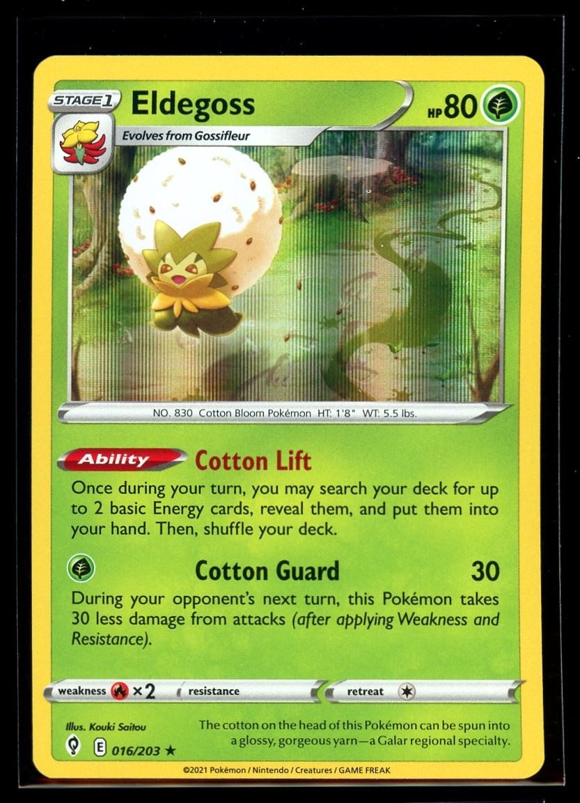 2021 Sword & Shield - Evolving Skies Eldegoss #16 Holo Rare Pokemon Card